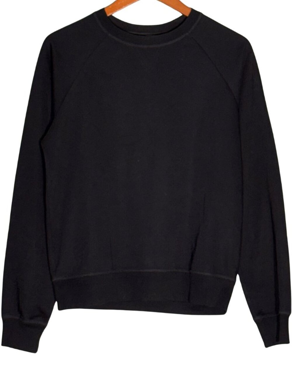 APC 100% Cotton Plain Crewneck Sweater in Black XS